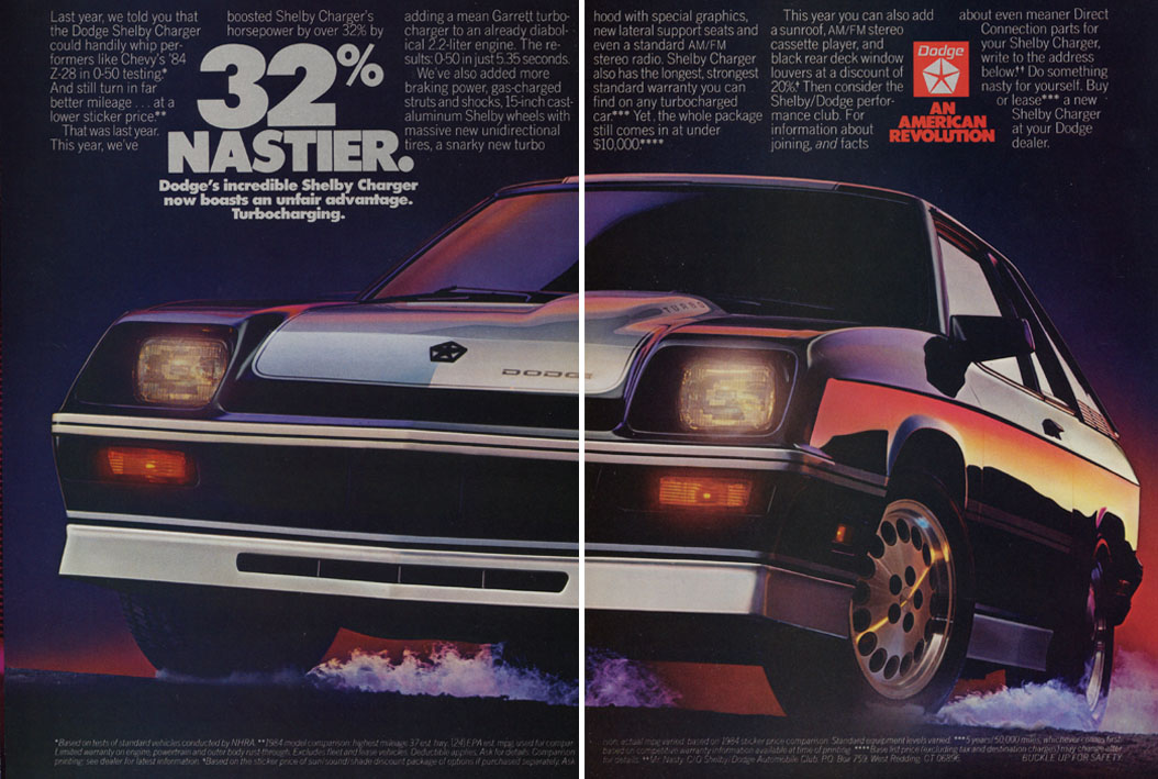 1984 Dodge Performance Brochure Page 1